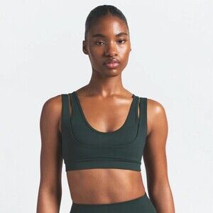 Nike Skims Matte Double Strap Scoop Bra Dark Teal Size Medium